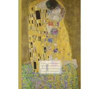 Quaderno A5 a quadretti: Gustav Klimt, Il bacio | Arte in copertina | Grid Notebook elementari, medie, superiori, università | Quadretti 5 mm senza margine | 110 pagine | Formato A5