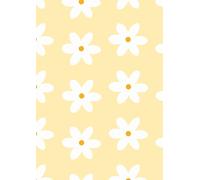 Quaderno formato A4 a fiori a righe - yellow A4 ruled daisy notebook: Yellow lined notebook daisy illustration aesthetic cure drawing - quaderno giallo con disegni margherite
