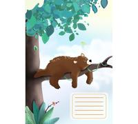 Quaderno Orso Chiotto formato maxi A4 (210 × 297 mm) quadrettatura 4F 4mm con margine. Ideale per la quarta e quinta ella Scuola Primaria. 80 pagine per scrittura a mano libera per bambini.
