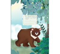 Quaderno Orso Chiotto formato maxi A4 (210 × 297 mm) quadrettatura Q 5mm con margine. Ideale per la seconda e terza ella Scuola Primaria. 80 pagine per scrittura a mano libera per bambini.