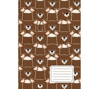 Quaderno Orso Chiotto formato maxi A4 (210 × 297 mm) rigatura A con margine. Ideale per la prima e seconda classe della Scuola Primaria. 80 pagine per scrittura a mano libera per bambini.