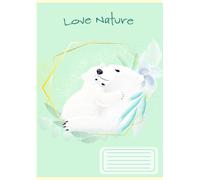 Quaderno Orso Chiotto formato maxi A4 (210 × 297 mm) rigatura C con margine. Ideale per la quarta e quinta ella Scuola Primaria. 80 pagine per scrittura a mano libera per bambini.