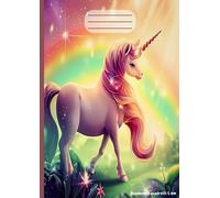 Quadernone Quadretti 5 mm Senza Margine: Serie Unicorno, Taccuino Grande, Formato A4, 100 pagine, per Scuole Elementari e Superiori, Matematica, Scienze, Geometria, Appunti