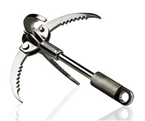 QUADPALM - Stainless Steel Survival Grappling Hook/4 Folding Claws/Multifunctional Hook for Outdoor Camping Hiking Tree Rock Mountain Climbing/Grappling Hook/Climbing Claw/Gravity Hook/Flying Tigers