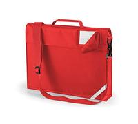 Quadra Book Bag with Strap (Colour: Red, Size: ONE)