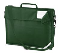 Quadra Book Bag With Strap in Bottle Green Quadra Bottle Green One Size