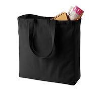Quadra Classic Canvas Shopper Bag in Black Quadra Black