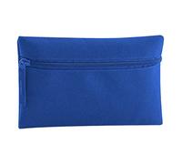 Quadra Classic Zip Up Pencil Case (Pack of 2) (One Size) (Bright Royal)