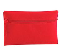 Quadra Classic Zip Up Pencil Case (Pack of 2) (One Size) (Classic Red)