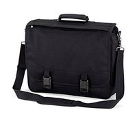 Quadra expandable portfolio briefcase / messenger bag Black