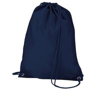 Quadra Gymsac Shoulder Carry Bag - 7 Litres Pack of 2 in Navy Quadra Navy