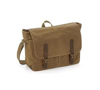 Quadra Heritage Waxed Canvas Messenger - Desert Sand