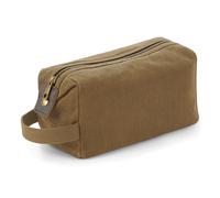Quadra Heritage waxed canvas wash bag Q651 - Unisex, 100% Waxed Cotton Canvas