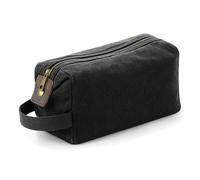 Quadra Heritage waxed canvas wash bag Q651 - Unisex, 100% Waxed Cotton Canvas