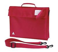 Quadra Book Bag Junior with Strap in Bright Red