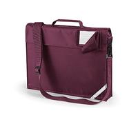 Quadra junior book bag with strap in burgundy
