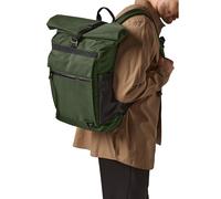 Quadra Men's Axis Roll Top Backpack in Dark Green Quadra Dark Green