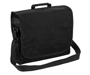 Quadra Men's Plain Rrd Messenger Bag (9 Litres) Pack of 2 in Black Quadra Black
