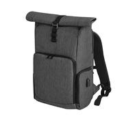Quadra Men's Q-tech Charge Roll Up Backpack in Dark Grey Quadra Dark Grey