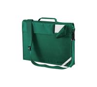 Quadra Men's Reflective Adjustable Strap Book Bag in Bottle Green Quadra Bottle Green