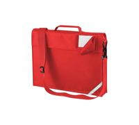 Quadra Men's Reflective Adjustable Strap Book Bag in Light Red Quadra Light Red