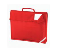 Quadra Men's Reflective Tape Book Bag in Light Red Quadra Light Red