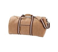 Quadra Men's Vintage Canvas Duffle Bag in Tan Quadra Tan