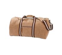 Quadra Men's Vintage Canvas Holdall in Tan Quadra Tan One Size