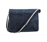 Quadra Men's Vintage Canvas Messenger Bag in Navy Quadra Navy