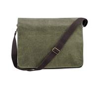 Quadra Men's Vintage Messenger Bag in Green Quadra Green