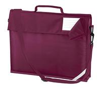 New Quadra Childrens Kids School Book Bag With Strap Burgundy One Size