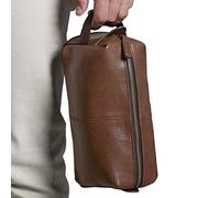 Quadra NuHide Faux Leather Washbag in Tan Quadra Tan