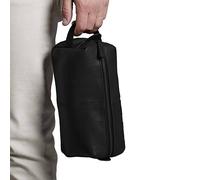 Quadra Nuhide Faux Leather Washbag Pack Of 2 In Black Black