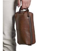Quadra Nuhide Faux Leather Washbag Pack Of 2 In Tan Tan