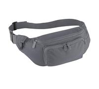 Quadra Plain Waist Bag in Dark Grey Quadra Dark Grey One Size