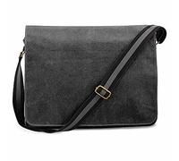 Quadra Vintage Canvas Despatch Bag Antique Brass Effect Fitting Washed Canvas QD
