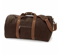 Quadra QD613 Vintage-Style Desert Canvas Holdall - Colour: Brown