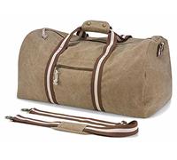 Quadra QD613 Vintage Style Desert Canvas Holdall - Colour: Sahara Beige