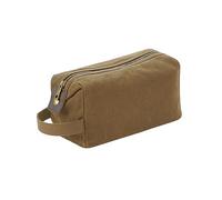 Quadra Wash Bag QD651 Heritage Waxed Canvas Desert Sand