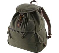 Quadra Men's Vintage Canvas Backpack in Green Quadra Green