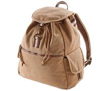 Quadra Vintage Canvas Backpack - 18 Litres (One Size) (Sahara)