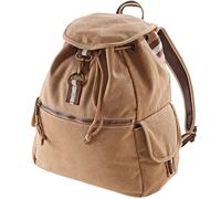 Quadra Vintage Canvas Backpack - 18 Litres Pack of 2 in Tan Quadra Tan