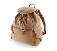 Quadra Vintage Canvas Backpack Mens Womens Rucksack Travel Bag