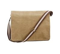 Quadra Vintage Canvas Despatch Bag - 14 Litres Pack of 2 in Tan Quadra Tan One Size