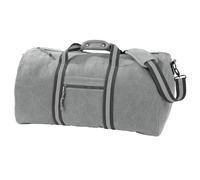Quadra Vintage Canvas Holdall Duffle Bag - 45 Litres (One Size) (Vintage Light Grey)