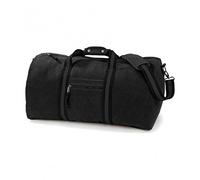 Quadra Vintage Canvas Holdall Duffle Bag - 45 litres (One Size) (Vintage Black)
