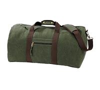 Quadra Vintage Canvas Holdall Duffle Bag - 45 litres (One Size) (Vintage Military Green)