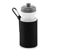 Quadra Water Bottle And Fabric Sleeve Holder (One Size) (Black)