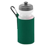 Quadra Water Bottle And Fabric Sleeve Holder (One Size) (Bottle Green)