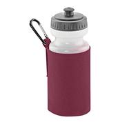 Quadra Water Bottle And Fabric Sleeve Holder (One Size) (Burgundy)